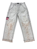 Enfants Riches Déprimés Distressed & Stained Denim Jeans - Light Blue