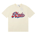 Rhude Retro Script Race Trust Logo Cream Oversized T‑Shirt