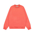 Fear Of God Essentials Double‑Line Plush Crewneck Sweatshirt Coral Red