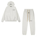 Fear Of God Essentials Hoodie & Jogger Tracksuit Set Light Oat Heather