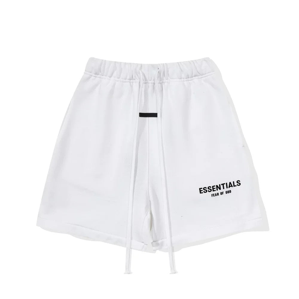 Fear Of God Essentials Logo Fleece Shorts White