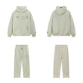 Fear Of God Essentials Hot Stamped Double Line Hoodie & Straight Pants Set Sage Green