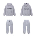 Fear Of God Essentials 26 Graphic Hoodie & Jogger Tracksuit Set Light Grey