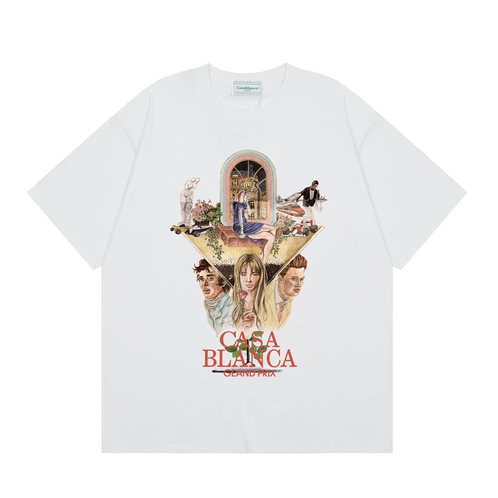 Casablanca Portrait & Arch Montage T-Shirt - White