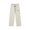 Fear Of God Essentials Text Logo Straight‑Leg Sweatpants Light Oat Heather