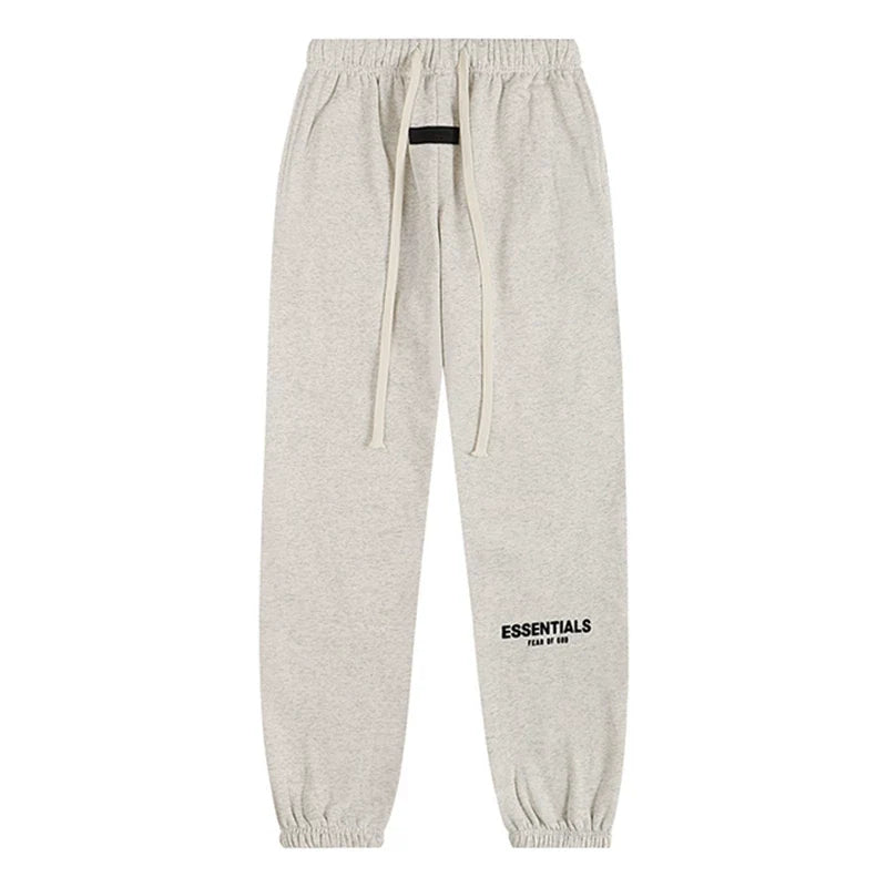 Fear Of God Essentials Logo Jogger Sweatpants Light Oat Heather