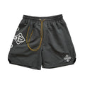 Rhude Cross Graphic Dark Grey Nylon Shorts