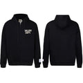 Gallery Dept Solid Black White Logo Full Zip Up Hoodie
