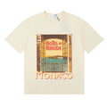 Rhude Hotel Di Rhude Monaco Window View Vintage Cream Oversized T‑Shirt