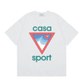 Casablanca Sport Red Triangle Horizon T-Shirt - White