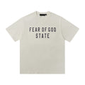 Fear Of God Essentials Fear Of God State Chest Print Short Sleeve T‑Shirt Cream