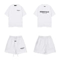Fear Of God Essentials T‑Shirt Fleece Shorts Summer Set White
