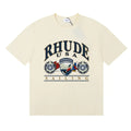 Rhude USA Sailing Nautical Crest Cream Oversized Short Sleeve T‑Shirt
