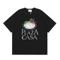 Casablanca Plaza Casa Floral Fountain T-Shirt - Black