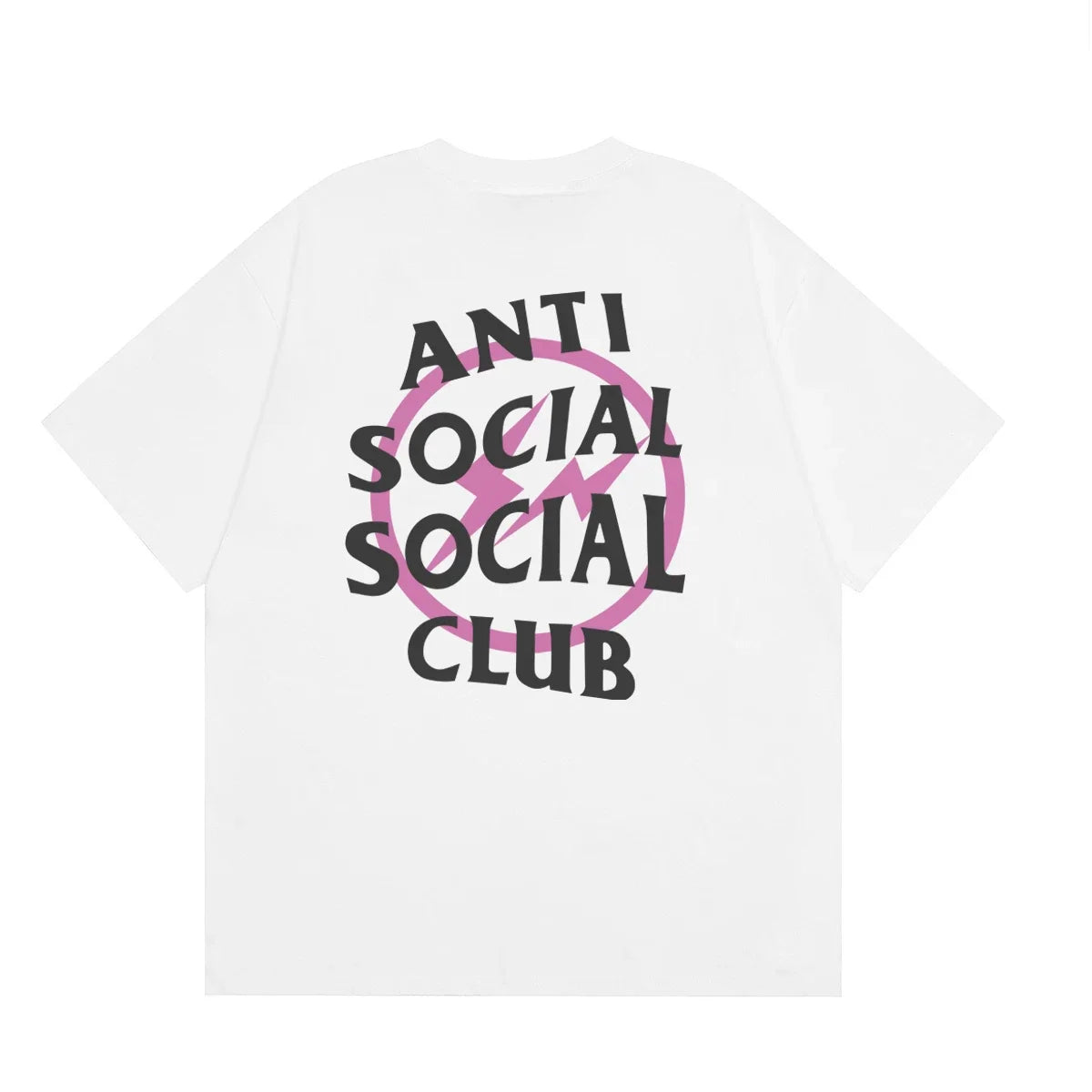 Anti Social Social Club Pink Circle Logo T-Shirt - White
