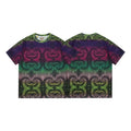Gallery Dept. Geometric Spiral Gradient Short Sleeve T-Shirt - Green/Purple