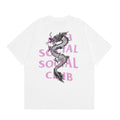 Anti Social Social Club Dragon Pink Logo T-Shirt - White