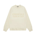 Fear Of God Essentials Double‑Line Plush Crewneck Sweatshirt Cream