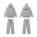 Fear Of God Essentials Hoodie Wide Leg Sweatpants 2‑Piece Set Medium Heather Grey