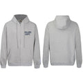 Gallery Dept Heather Grey Navy Blue Logo Full Zip Up Hoodie