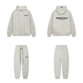 Fear Of God Essentials Hoodie Sweatpants Tracksuit Set Light Heather Grey