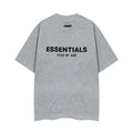 Fear Of God Essentials Double Line Back Logo Oversized T‑Shirt Medium Heather Grey