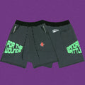 Roughplay For The Wounds Graphic Shorts - Dark Grey/Neon Green