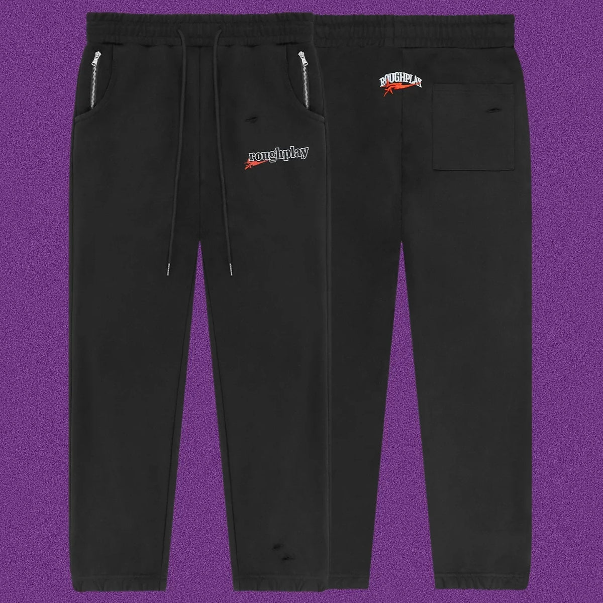 Roughplay Small Logo Track Sweatpants - Black