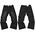 Gallery Dept. Spray Stripe & Paint Splatter Washed Black Denim Jeans