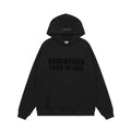 Fear Of God Essentials Double‑Line Plush Pullover Hoodie Black