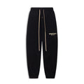 Fear Of God Essentials Gold Tone Logo Jogger Sweatpants Black