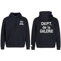 Gallery Dept Dept de la Galerie Black Hoodie White Print