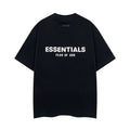 Fear Of God Essentials Double Line Back Logo Oversized T‑Shirt Black